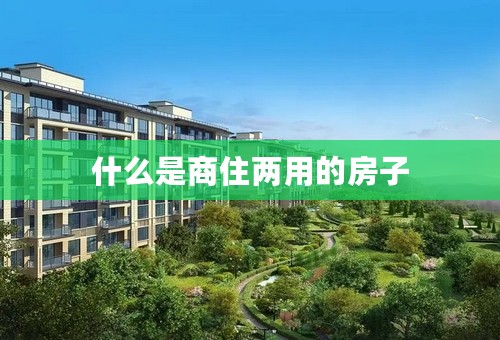 什么是商住两用的房子