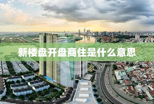 新楼盘开盘商住是什么意思