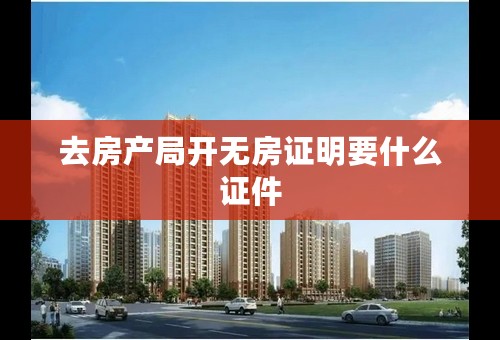 去房产局开无房证明要什么证件