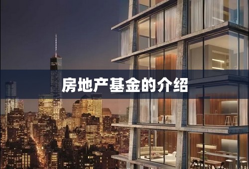 房地产基金的介绍