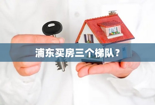 浦东买房三个梯队？