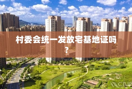 村委会统一发放宅基地证吗？