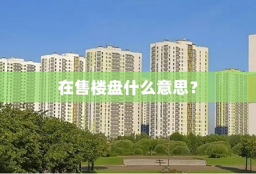 在售楼盘什么意思？