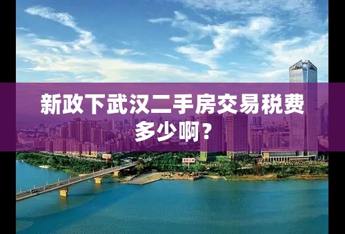 新政下武汉二手房交易税费多少啊？