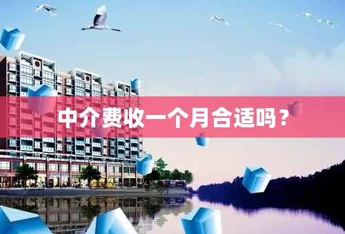 中介费收一个月合适吗？