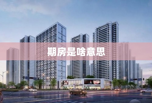 期房是啥意思