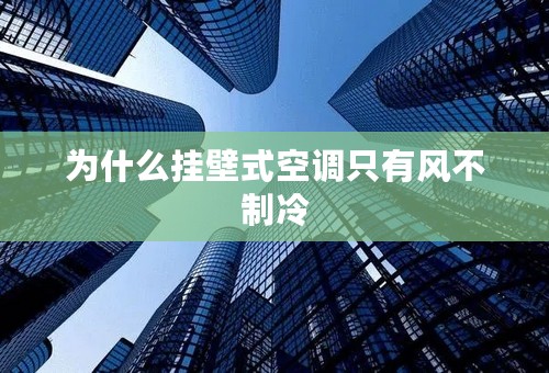 为什么挂壁式空调只有风不制冷