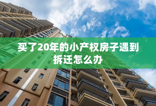 买了20年的小产权房子遇到拆迁怎么办