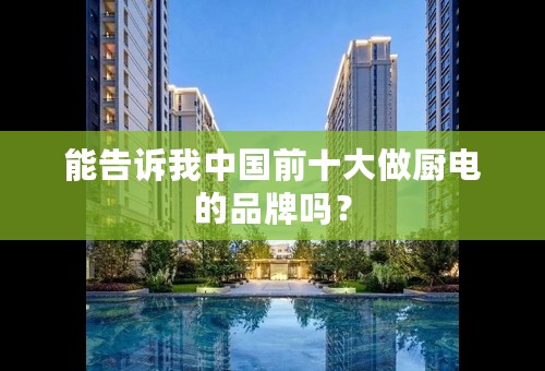 能告诉我中国前十大做厨电的品牌吗？