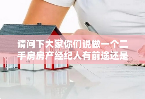 请问下大家你们说做一个二手房房产经纪人有前途还是做一个期房现房销售人员有前途？
