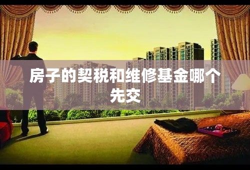房子的契税和维修基金哪个先交