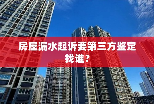 房屋漏水起诉要第三方鉴定找谁？