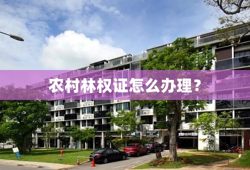 农村林权证怎么办理？