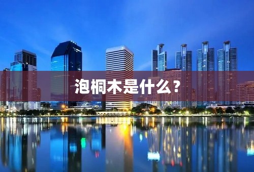 泡桐木是什么？