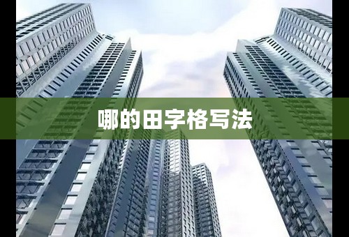 哪的田字格写法