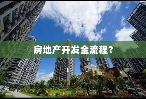 房地产开发全流程？
