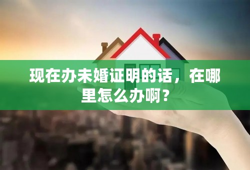 现在办未婚证明的话，在哪里怎么办啊？
