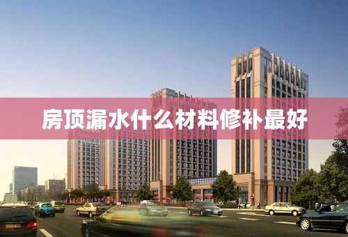 房顶漏水什么材料修补最好