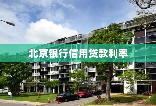 北京银行信用贷款利率