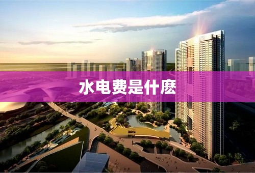 水电费是什麽