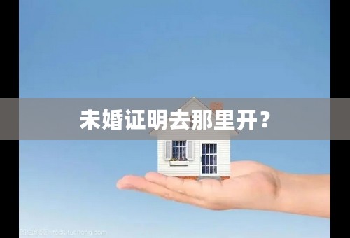 未婚证明去那里开？