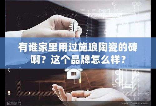有谁家里用过施琅陶瓷的砖啊？这个品牌怎么样？