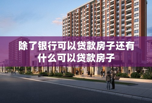除了银行可以贷款房子还有什么可以贷款房子