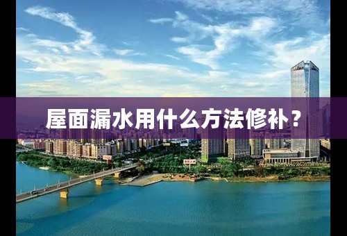 屋面漏水用什么方法修补？