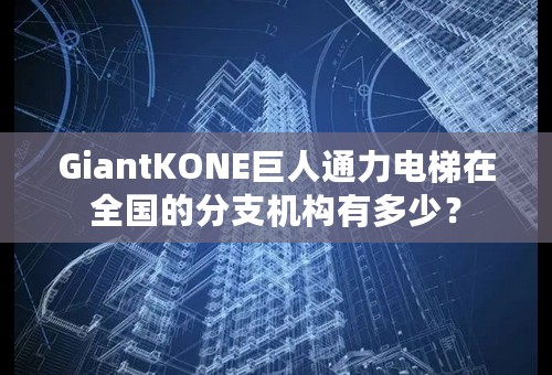 GiantKONE巨人通力电梯在全国的分支机构有多少？