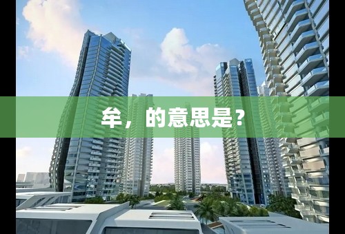 牟，的意思是？