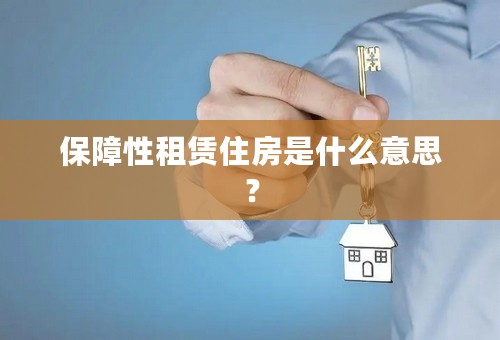 保障性租赁住房是什么意思？