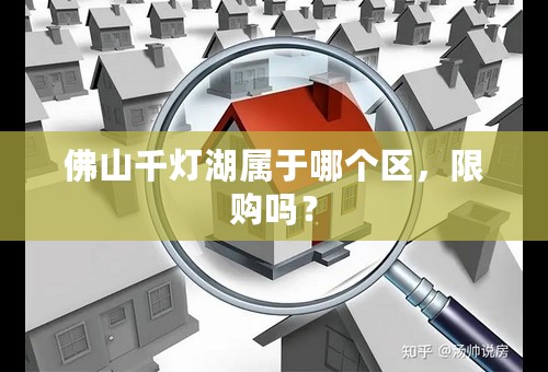 佛山千灯湖属于哪个区，限购吗？