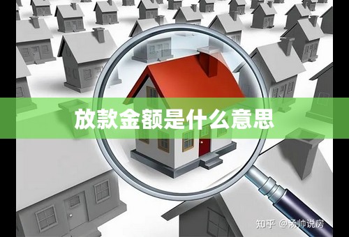 放款金额是什么意思