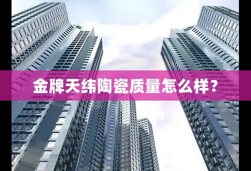 金牌天纬陶瓷质量怎么样？