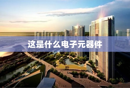 这是什么电子元器件