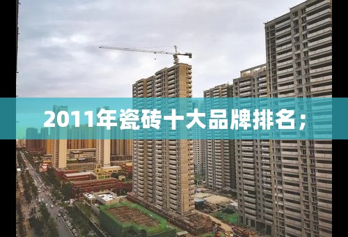 2011年瓷砖十大品牌排名；