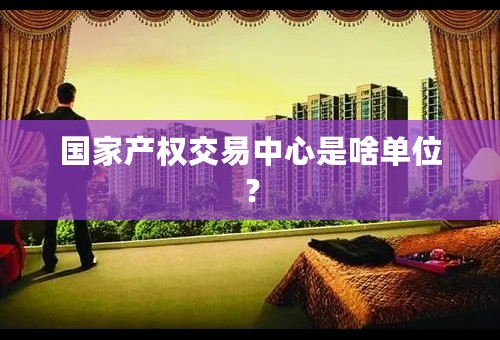 国家产权交易中心是啥单位？