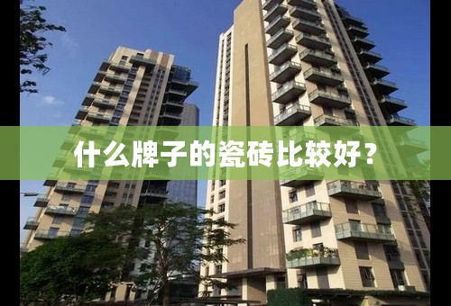 什么牌子的瓷砖比较好？