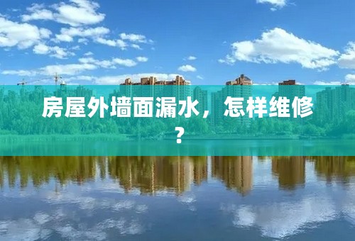 房屋外墙面漏水，怎样维修？