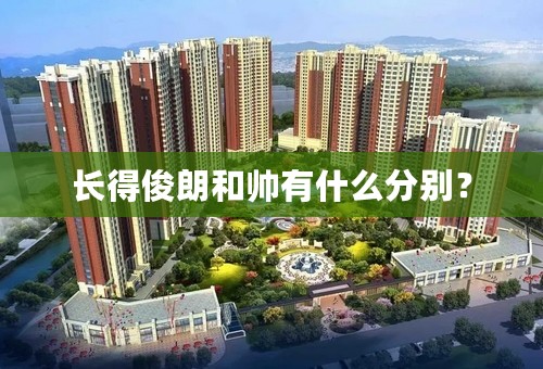 长得俊朗和帅有什么分别？
