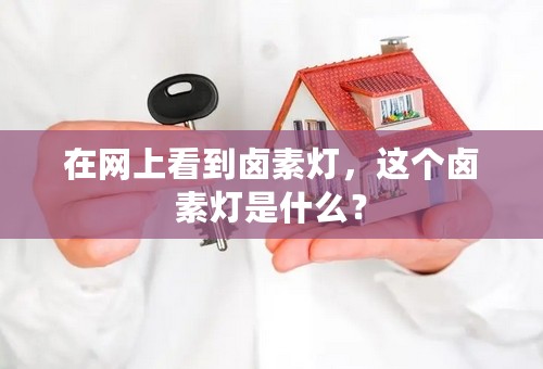 在网上看到卤素灯，这个卤素灯是什么？