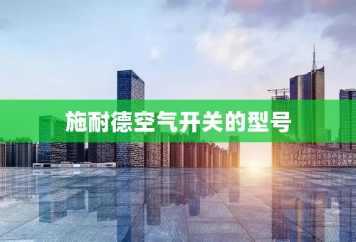 施耐德空气开关的型号