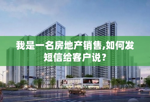 我是一名房地产销售,如何发短信给客户说？