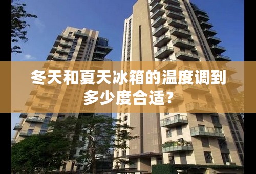 冬天和夏天冰箱的温度调到多少度合适？