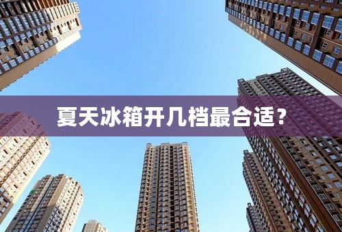夏天冰箱开几档最合适？