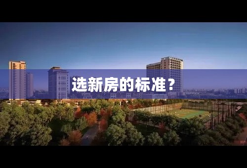 选新房的标准？