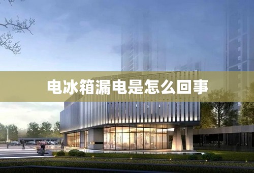 电冰箱漏电是怎么回事