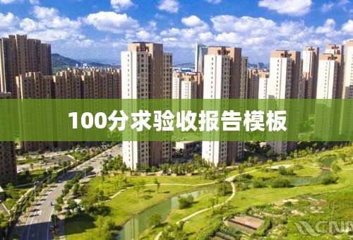 100分求验收报告模板