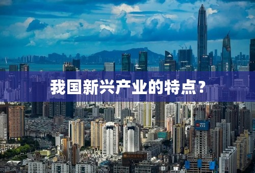 我国新兴产业的特点？