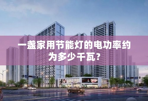 一盏家用节能灯的电功率约为多少千瓦？